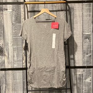 Isabel Maternity by Ingrid & Isabel Light Gray V Neck Short Sleeve Tee